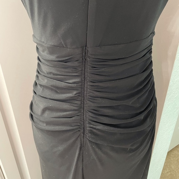 R&M Richards Black Rhinestone Long Gown. - Picture 6 of 8